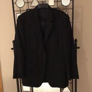 Ralph Lauren Wool Pin Striped Black Jacket Blazer